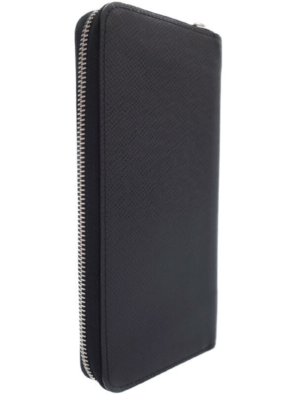 Louis Vuitton Vertical Long Wallet Zippy Round Zipper Taiga Black